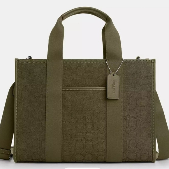 Coach Smith Tote Olive Green Bag.